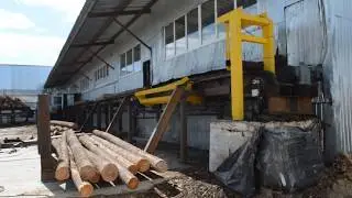 Двухсторонний сбрасыватель бревен | Проверка на предприятии заказчика