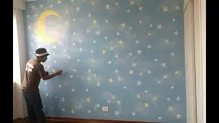 🤫COMO PINTAR habitacion de nuestro BEBE 👶🐣 DECORAR HABITACION con estrellas murales infantiles👌