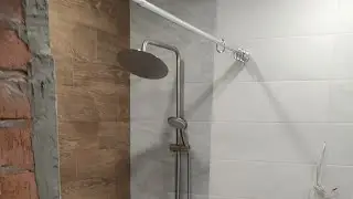 Установка смесителя с тропическим душем. Тропический душ.