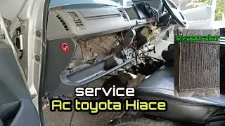 bongkar evaporator Toyota Hiace bagian depan,lumpur parah❗