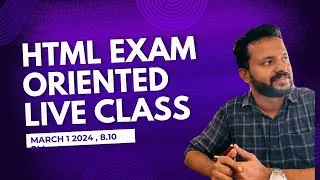 FIRST SEMESTER HTML EXAM ORIENTED REVISION