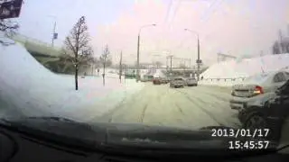 Minsk taxi crash save