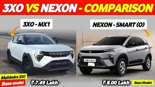 Mahindra 3XO MX1 vs Nexon Smart - Base Model Comparison | Mahindra 3XO vs Tata Nexon Comparison