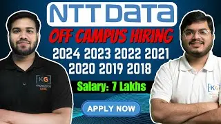 NTT DATA Hiring 2024 2023 2022 2021 2020 2019 2018 Batch | NTT DATA Off Campus Drive