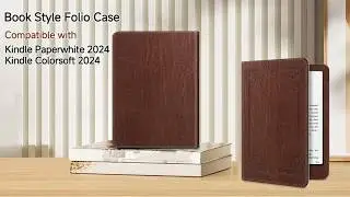 Fintie Book-Style Folio Case for Kindle Colorsoft/Kindle Paperwhite 2024 - Durable, EASY to Use!