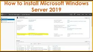 01 How to install Microsoft Windows Server 2019