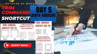 How to use Trim command in autocad. 2023