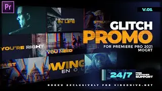 Glitch Promo Titles for Adobe Premiere Pro