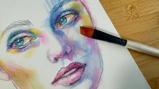 How to Use Pencil and Acrylic to Create a Portrait Painting