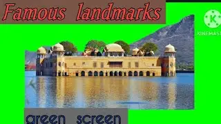 Famous  landmarks  green  screen  video.
