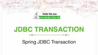Spring MVC 18 - Spring JDBC Transaction