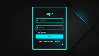 Animated Login Page with Neon Effect using Html and CSS only 