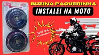 Teste BUZINA PAQUERINA - Buzinha Dupla Cinoy BPZ201 - Buzina de CARRO NA MOTO - Como Instalar Buzina