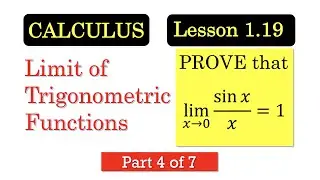 CALC1.19 Limit of Trigonometric Functions Part 4 [English subtitles]