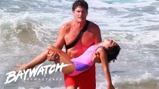 5 Epic Mitch Buchannon Lifeguard Rescues On Baywatch | Baywatch Remastered