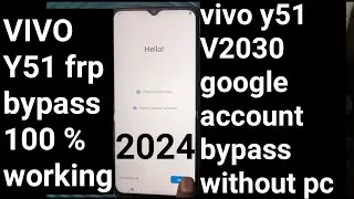 ViVO Y51 (v2030) ANDROID 12 Google Account Bypass | Latest Update 2024 (without pc) 100% working