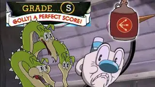 Cuphead: Grim Matchstick with Only Spread (No Damage, S-Rank, No Charms, Worst Shot)