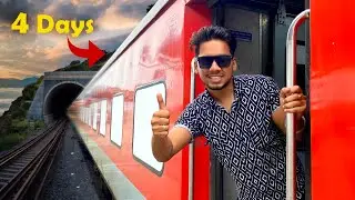 I Spent 4 DAYS 72 HRS Inside Train | Kanniyakumari to Kashmir Himsagar Express Longest Running train