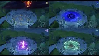 Teyvat at night  | Elemental Bursts | Genshin impact