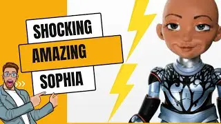 Sophia the Robot with family 2023