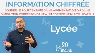 Donner le pourcentage d’une augmentation/diminution correspondant à un coefficient multiplicateur