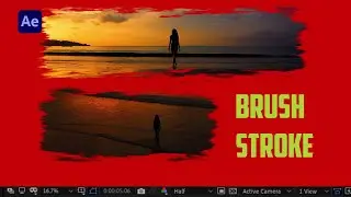 How to Create a Brush Stroke Effect and Insert a Video into It | After Effects Tutorials