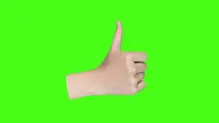Green screen thumbs up beat effect