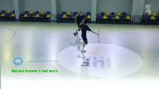 IHF Rule Interpretation | Direct Execution of the Throw-off (2-0) —Pass to teammate outside the area