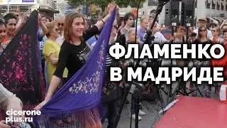 НАСТОЯЩИЙ ФЛАМЕНКО - Как научиться танцевать фламенко? Урок ФЛАМЕНКО в Мадриде на площади Кальяо