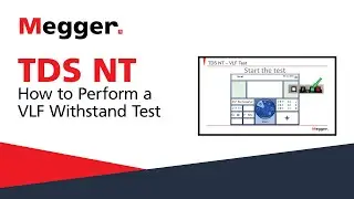 TDS NT - How to Perform a VLF Withstand Test