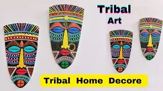 Diy Tribal Decore From Waste Materials Part - 3 | Tribal Art Decore | Tribal Face Mask #tribalmask