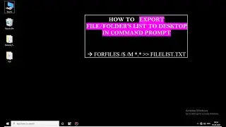 How to Export File List from command prompt