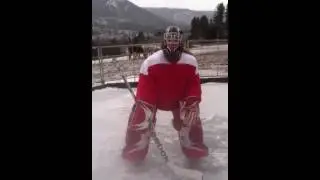 Jess attempting goalie first time