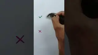 How to Draw a Realistic eye | #shorts #eyes #drawing