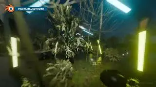 Blender Visuals - Seamless Glowing Neon Forest Scene