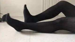 .::ASMR::. Rubbing my patterned tights together