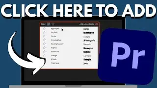 How to Add Fonts in Adobe Premiere Pro