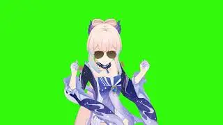 Sangonomiya Kokomi Dancing Persona 4: Specialist【MMD Genshin Impact】Green Screen