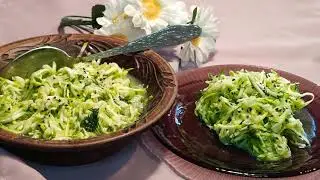 САЛАТ ИЗ КАБАЧКА И ОГУРЦА 🥒