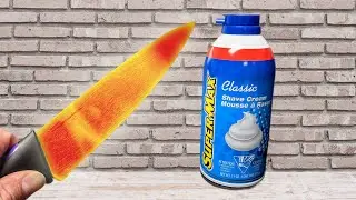 Experience : Mettre un couteau brûlant sur des objets insolites - Couteau 1000 Degres