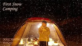 ❄️First snow! My first winter camping trip with my beloved dog.