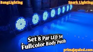 Set 8 Par LED 54 Fullcolor Body Putih