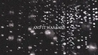 and it was said