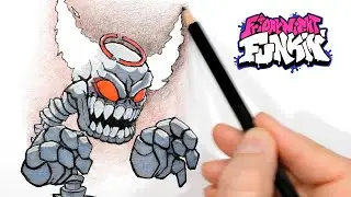 Трики 5 фаза Рисование Фрайдей Найт Фанкин. Drawing Tricky 5 phase Drawing Friday Night Funkin