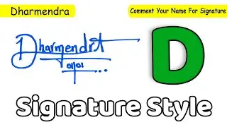 D signature style | Signature ideas for letter D | Dharmendra Name Signature Style