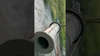 Rolling Concrete Pipe From A Height After Its Construction #viralvideo #millionviews #shortsvideo