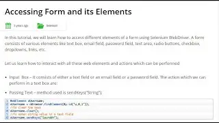 Working with basic form elements - textbox, radio button, text area | Selenium Automation Testing