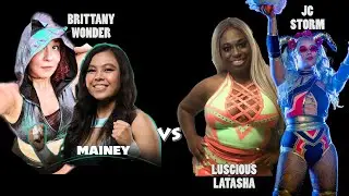 Nubian Nation Pro Wrestling: LUSCIOUS LATASHA & JC STORM v. MAINEY & BRITTANT WONDER (HIGHLIGHTS)