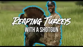 Turkey REAPING With a Real Turkey Fan - Shotgun Turkey Kill