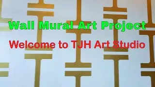 How I Painted My First Wall Mural Project YouTube Video using Acrylic Gold House Paint